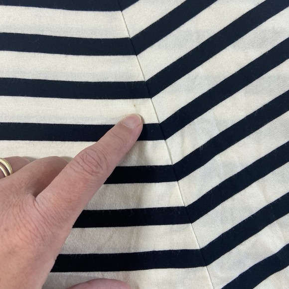 Talbots Women's Blouse Size Medium Abstract Striped Nautical Office Casual - Picture 6 of 9